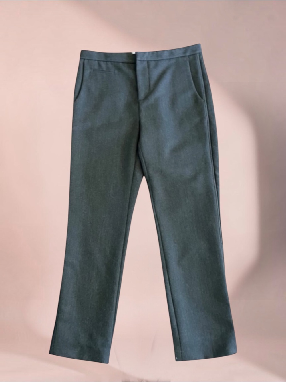MARNI CHARCOAL GREY STRAIGHT LEG WOOL PANTS SIZE 40